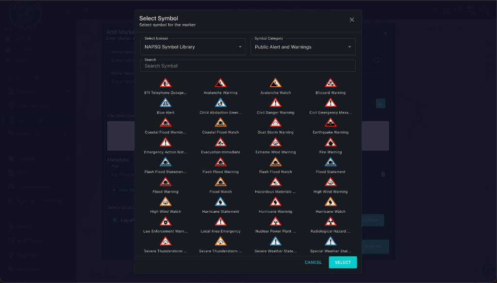 NAPSG public safety warning symbols