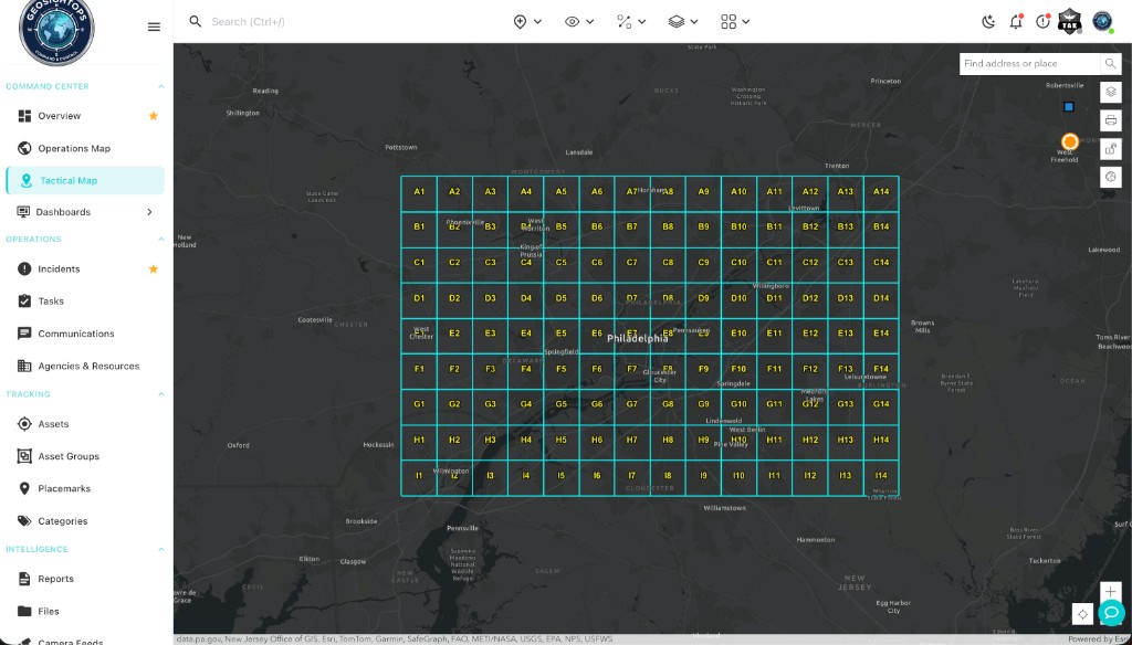 GRG grid overlay, Philadelphia