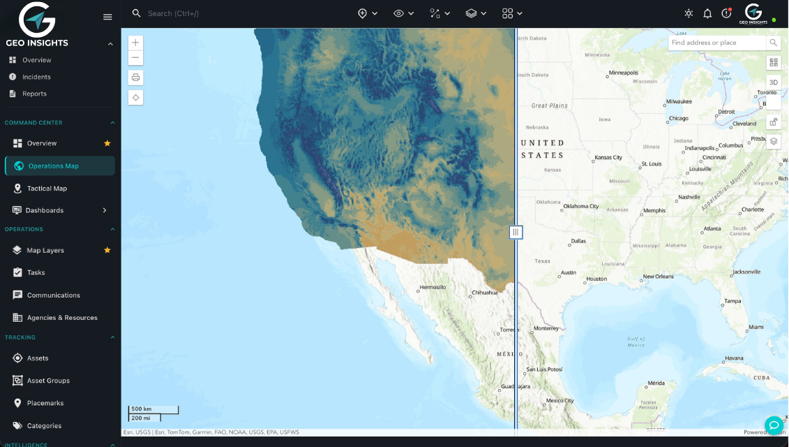 Monitor maps and dashboards